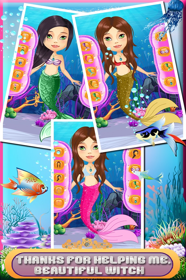 Ocean Mermaid Salon & Dressup - Water World Makeover screenshot 2