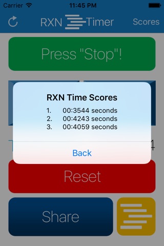 RXN Timer - Test your reaction time! screenshot 4