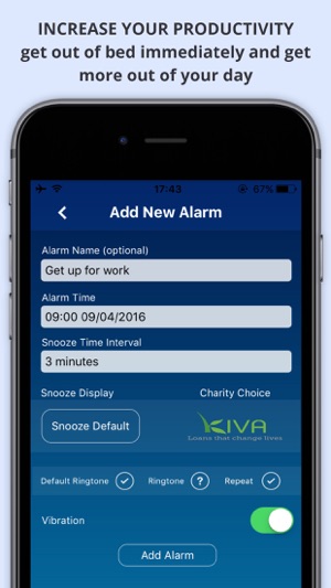 WAKEorDONATE Free AlarmClock. Sleep in for Charity(圖2)-速報App