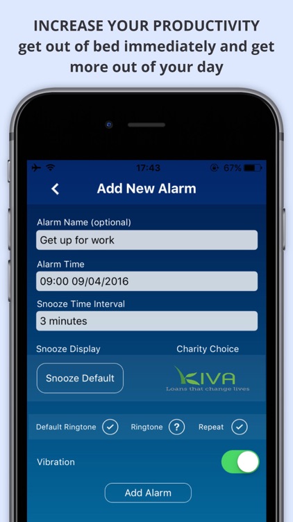 WAKEorDONATE Free AlarmClock. Sleep in for Charity