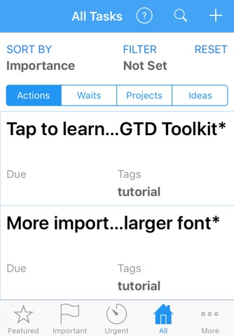 ActionComplete GTD Toolkit 2 screenshot 2