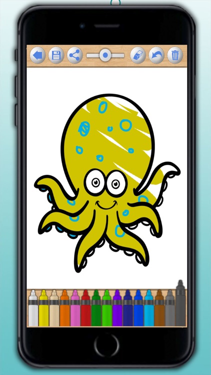 Coloring pages of aquatic animals (paint sea animals for kids) - Premium screenshot-3