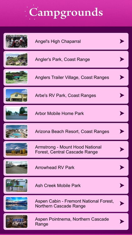 Oregon Campgrounds and RV Parks