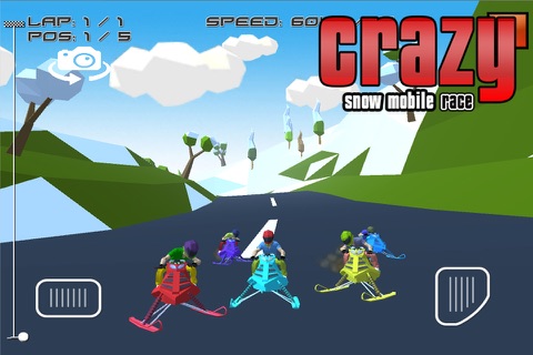 Crazy Snow Mobile Race screenshot 3