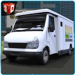 Bank Cash Van Simulator - Transport dollars in money truck simulation game