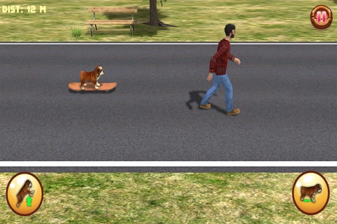 Bulldog on Skateboard 3D screenshot 4