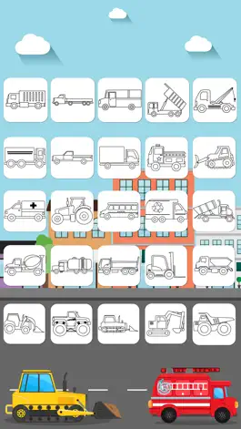 Game screenshot Trucks Connect the Dots and Coloring Book for Kids Lite mod apk