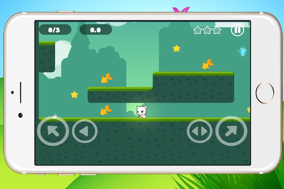 Little kitten adventure - Greedy white cat running screenshot 3