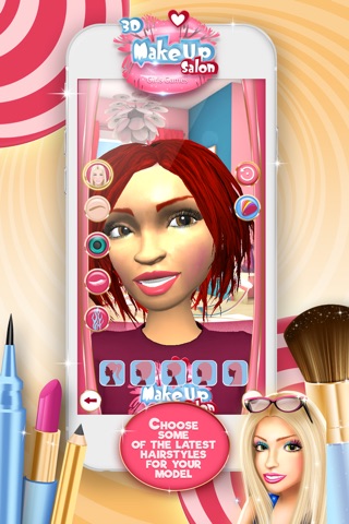 3D Make.Up Salon Girls Game.s: Fashion Dress.up Stylist and Beauty Model Make.over screenshot 4