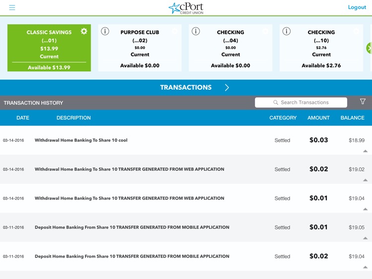 cPort Credit Union for iPad screenshot-3