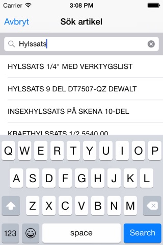 Edströms Mobilorder screenshot 3