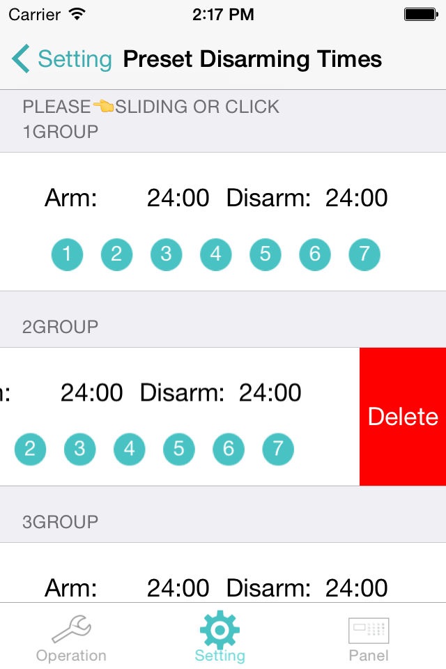 GSM Alarm G18 screenshot 2