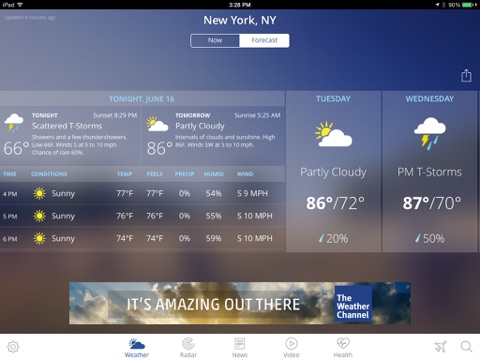 The Weather Channel App for iPad – best local forecast, radar map, and storm tracking screenshot 2