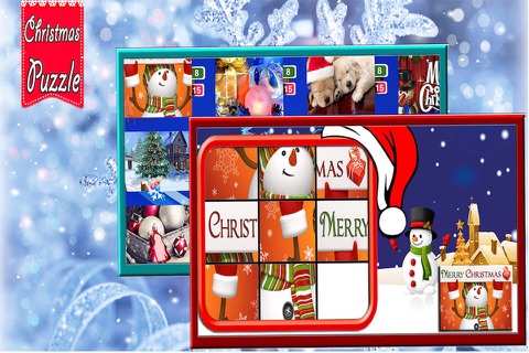 Christmas Slide me Puzzle - Santa Claus, Snowman, and Reindeer Jigsaw Puzzles for Boys,Girls & Toddlers HD screenshot 3