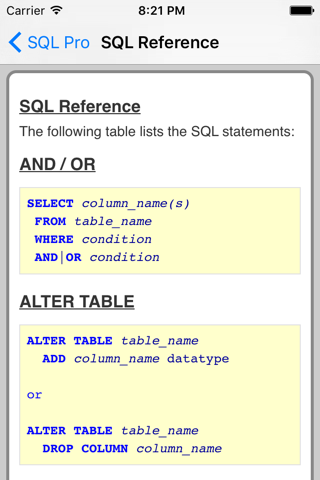 SQL Pro screenshot 4