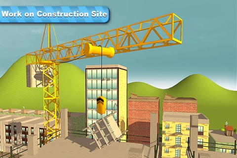 Tower Crane 3D Simulator Full - Start a construction, build a city! screenshot 3