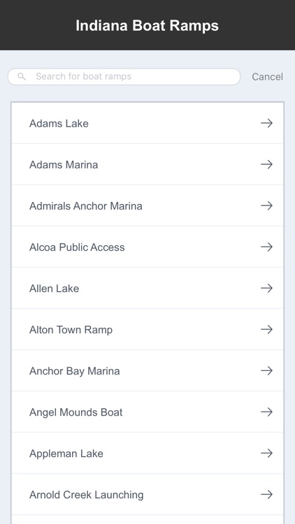 Indiana Boat Ramps & Fishing Ramps