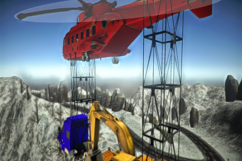 Helicopter Crane Transporter : Enjoy Heli Flight Simulator, Truck Simulation and Excavator Operator screenshot 3