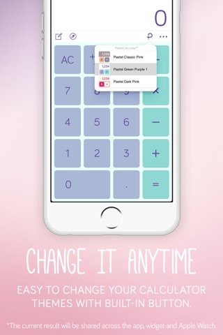 Pastel Calculator FREE - Cute Calculator Themes Design with Double Calculator Note Browser and Widget screenshot 4