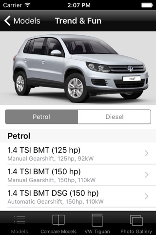 CarSpecs VW Tiguan 2015 screenshot 2