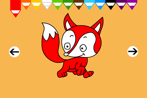 儿童动物涂色(儿童游戏免费3岁,4岁,5岁,6岁):儿童画画动物游戏 screenshot 3