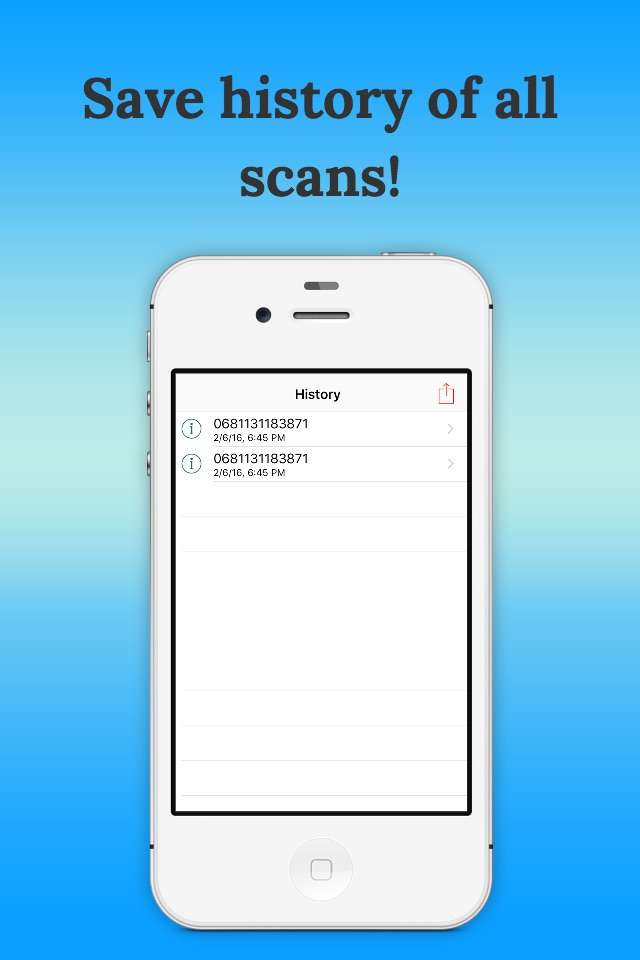 Bar-code scanner screenshot 2