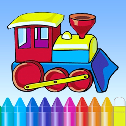 Train Coloring Book - Cute Drawing for Kids Free Games iOS App