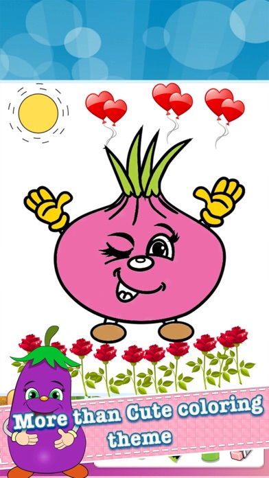 Livre Coloriage Dessin Légumes - caricature mignonne art idées pages pour les enfantsCapture d'écran de 4