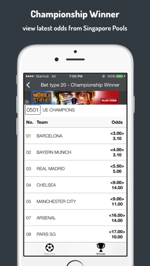 Singapore Football Odds(圖5)-速報App