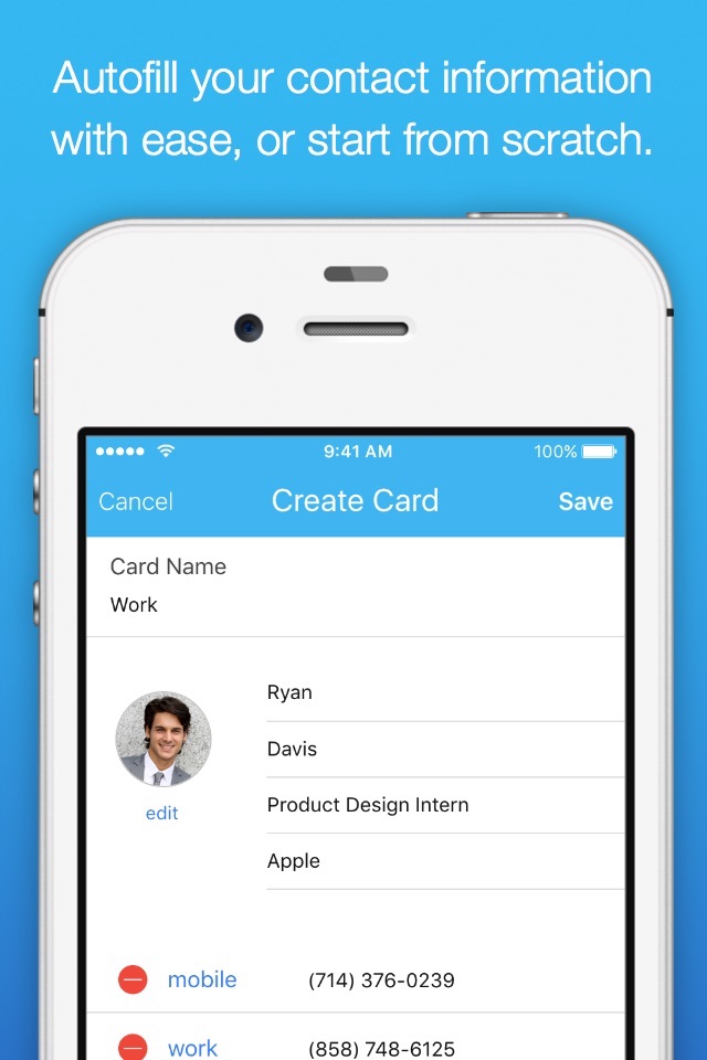 CardShare - Swap contact info with one tap screenshot 2