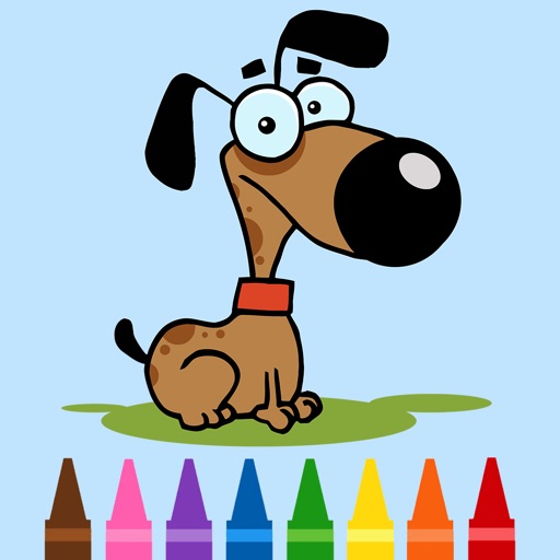 Cute Dog Drawings & Finger Coloring Pages for Kids iOS App