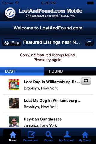 LostandFound.com Mobile screenshot 2