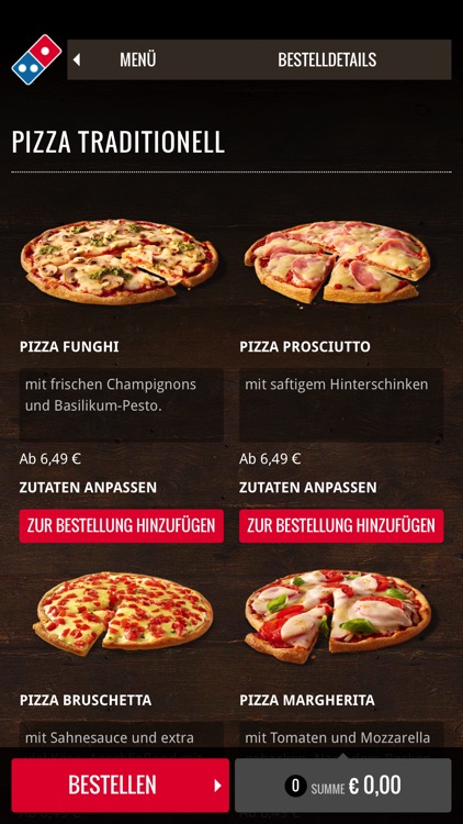 Domino's App für das iPhone