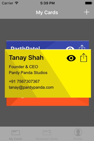 Biz Card Tracker screenshot 2