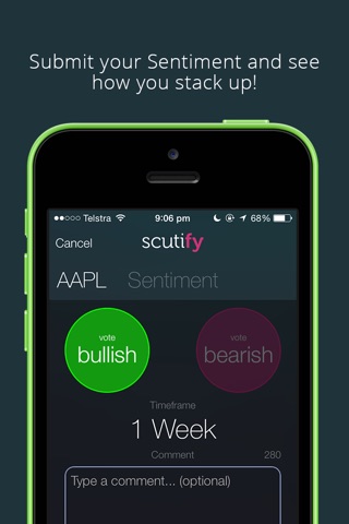 Scutify Sentiment - See Bullish/Bearish Sentiment from the crowd screenshot 4