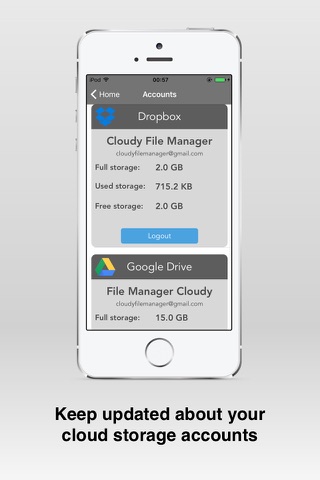 Cloudy - File manager for Dropbox, Box and GDrive screenshot 3