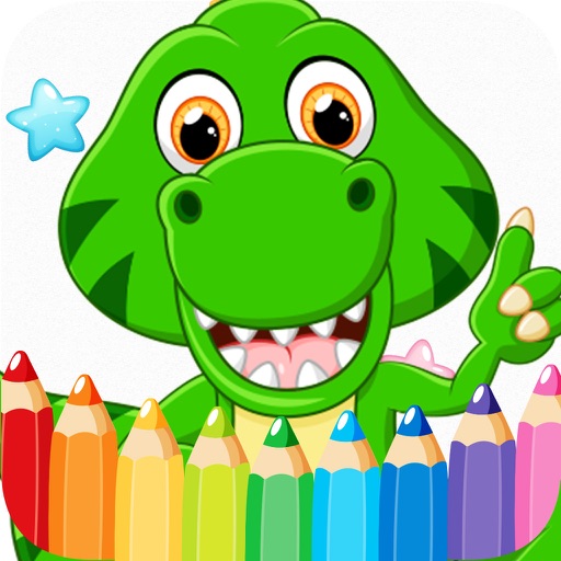 the dinosaur coloring book free printable coloring pages iOS App