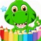 Dinosaurs Coloring Book & Art Game