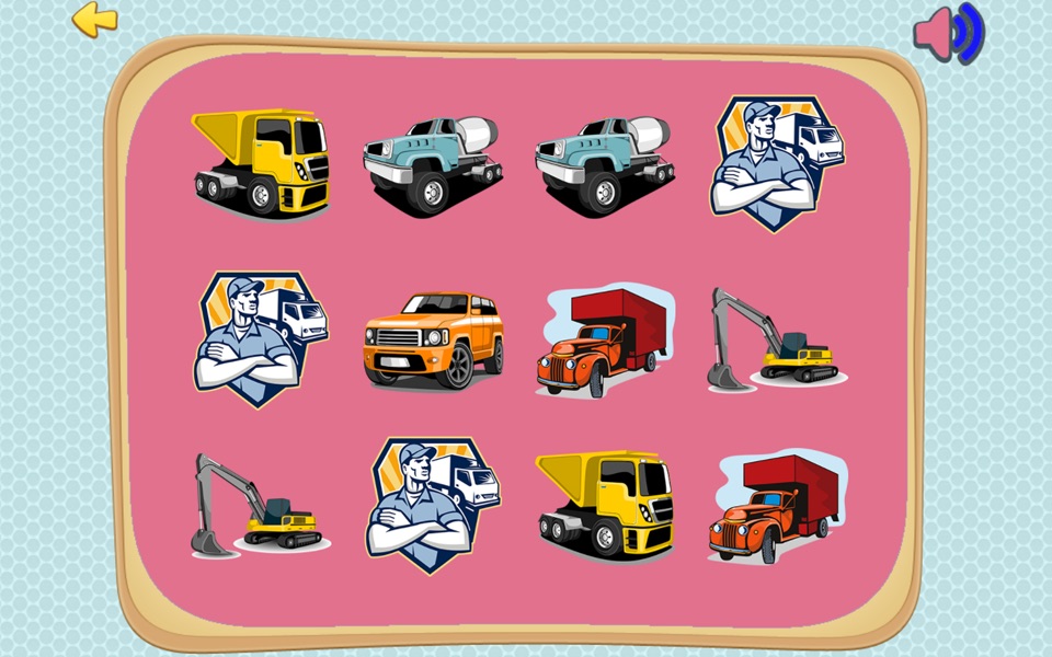 Learning Car and Pickup Trucks Matches or Matching Games for Toddlers and Little Kids screenshot 2