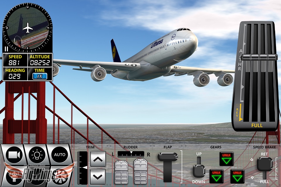 Flight Simulator FlyWings Online 2016 HD screenshot 2