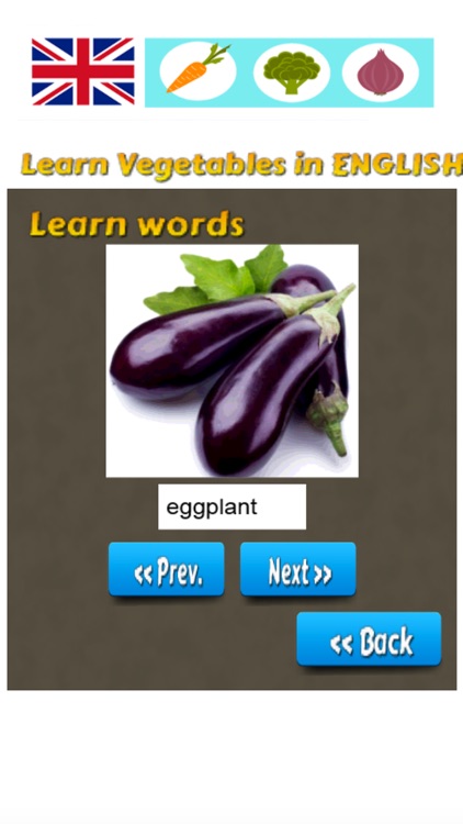 Learn Vegetables in English Language