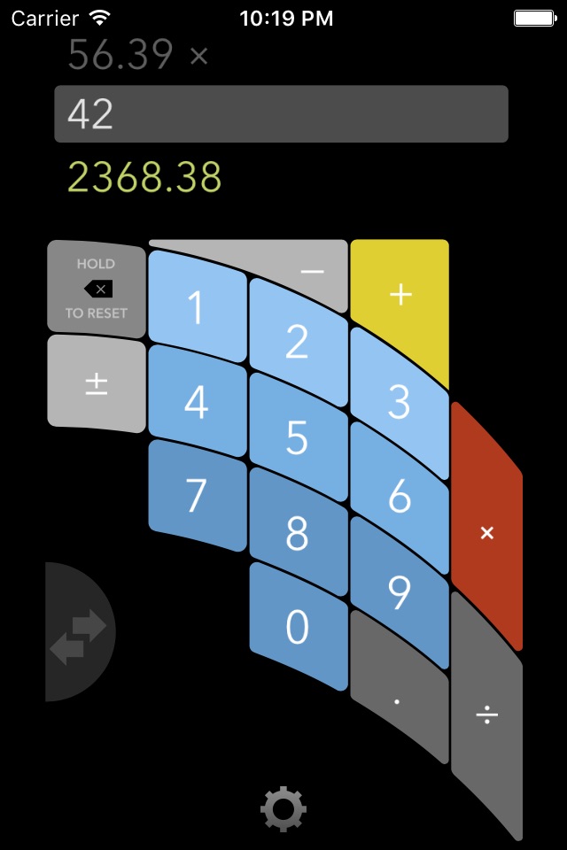 FutureCalc: ergonomic calculator for single-handed use screenshot 4