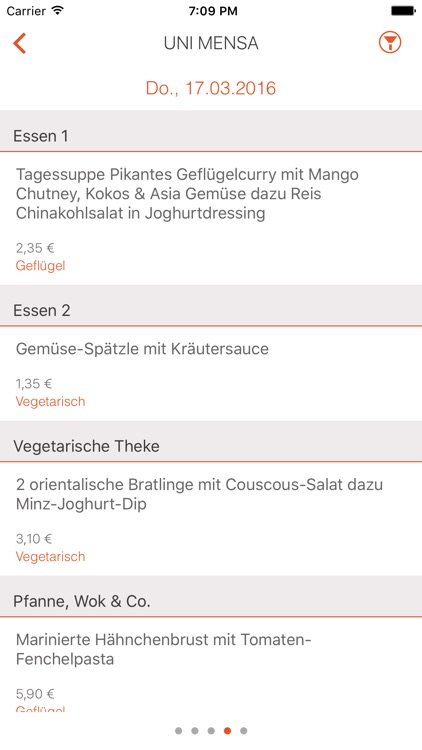 Mensen - Speisepläne vieler deutscher Mensen und Cafeterien