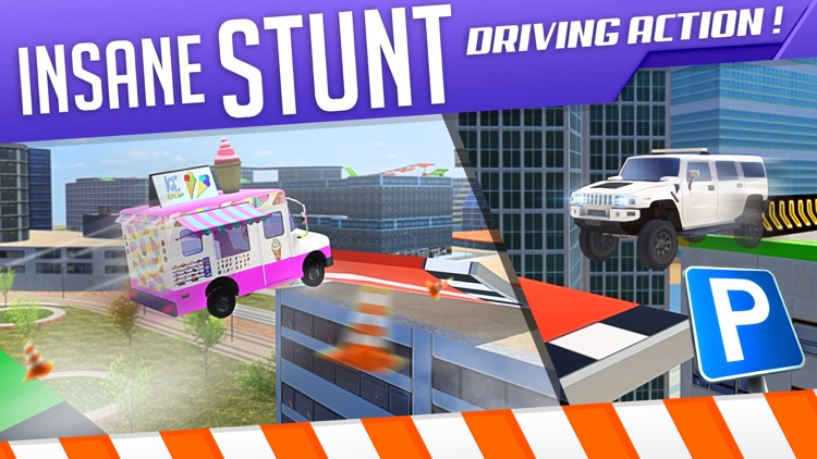 Roof Jumping 3 Stunt Driver Parking Simulator an Extreme Real Car Racing Game screenshot-3