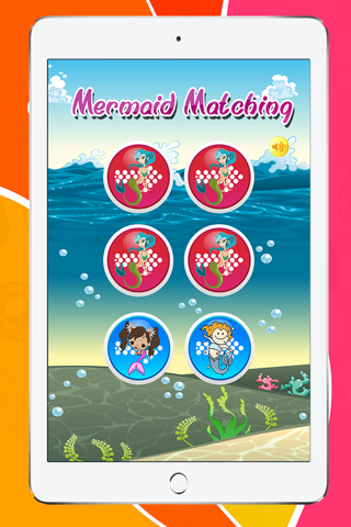 Free Fun Matching Cards Game Mermaid screenshot 3