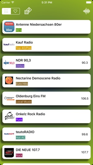 Radio - Die App, die den Zugriff auf das