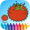 Vegetable & Fruit Coloring Book - Drawing and Painting Connect dots Education Game Free For Kids