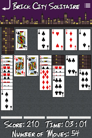 Brick City Solitaire Lite! screenshot 2