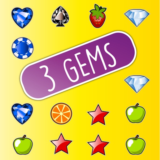 Match Three Gems - Big Fun - Free Icon