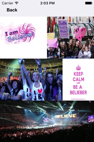 Photo Album App - Justin Bieber Edition screenshot 2